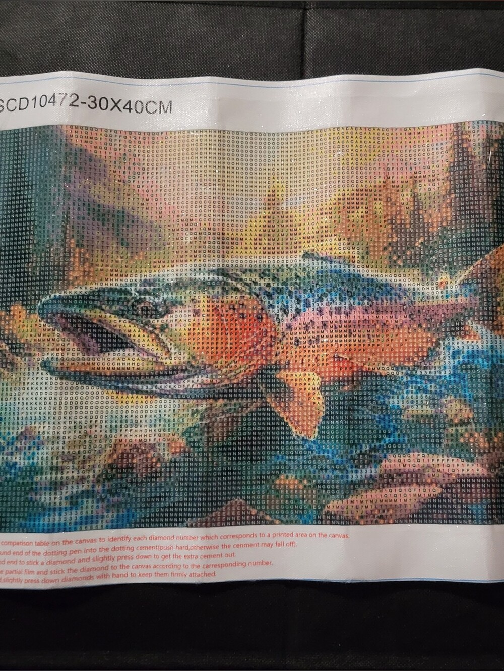 DIY Rainbow Trout Diamond Art Kit(30cm x 40cm)